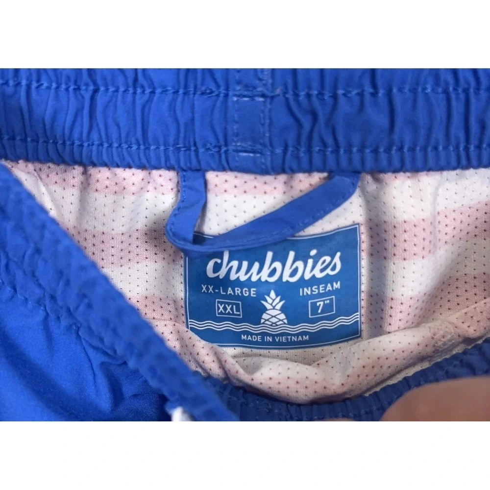 Chubbies Swim Trunks Mens XXL Blue Stars Stripes Patriotic 7